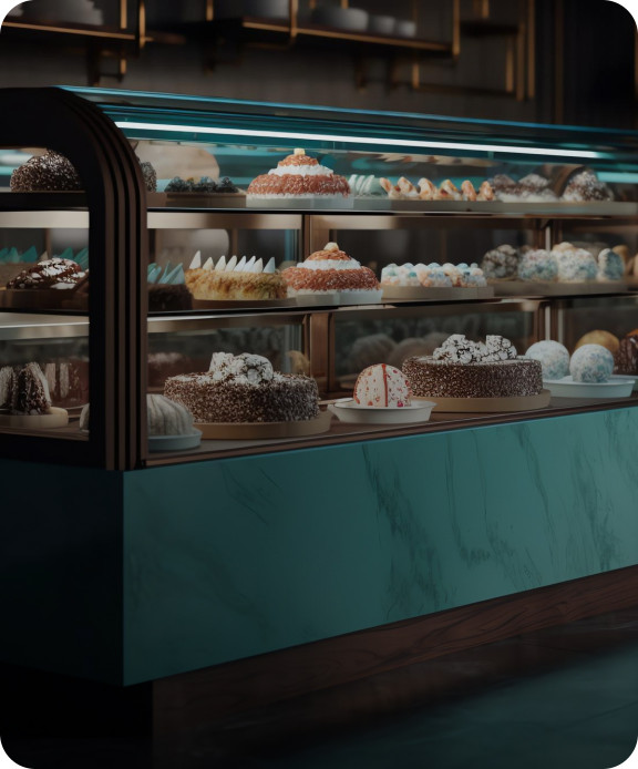 Confectionery showcases to order